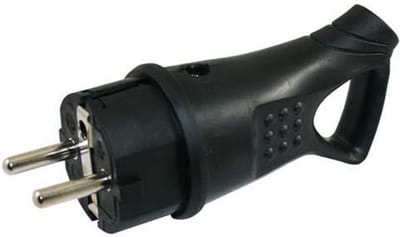 Stekker met handgreep rubber