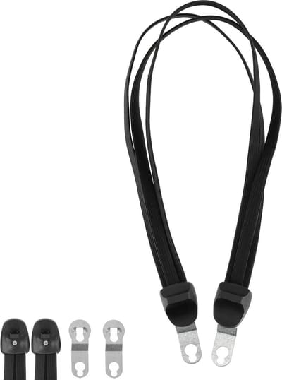 Snelbinders met haak - verstelbare zwarte spinbinder met dubbele elastiek armen en haken - 70cm/26-28 inch - Ideaal voor Fiets, Bagagedrageraccessoires