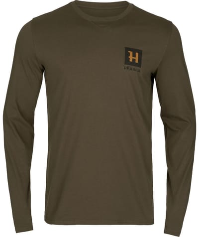 Härkila Gorm Lange Mouwen T-Shirt Outdoor T-Shirt Jacht T-Shirt Scandinavische T-Shirt Lange Mouwen Groen Maat -M