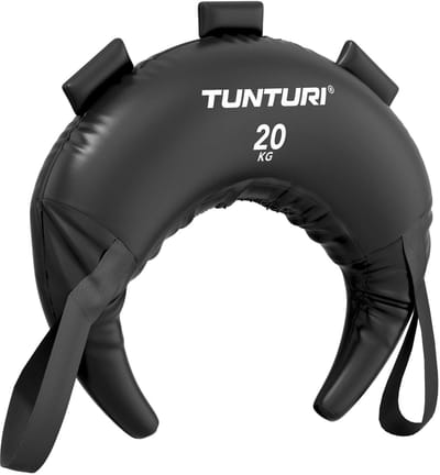 Tunturi Platinum Bulgarian bag - 20kg - Fitness sandbag voor krachttraining - Powerbag - Zwart - Incl. gratis fitness app