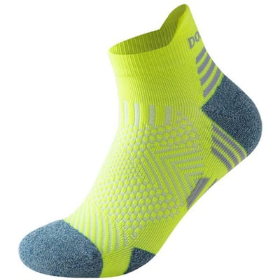 Professionele Marathon Running Sok Heren Dames Sport Fitness Verdikte Gevoerde Korte Buis Laag Uitgesneden Boot Enkel Sokken Men US 9-13  EU39-45 yellow
