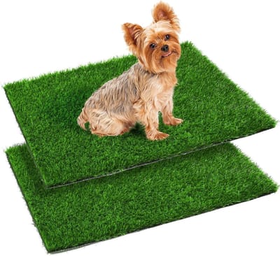 Hernieuwbare Kunstgras Puppy Toilet Mat voor Training, 2 Stuks, Geschikt voor Kleine en Grote Honden
