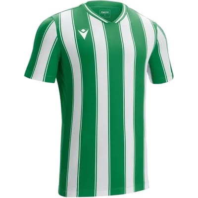 Macron Sceptrum Shirt Korte Mouw Kinderen - Groen / Wit | Maat: 7-8 Y