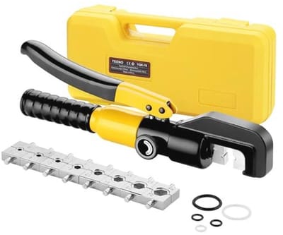 Hydraulische krimptang 10T met 9 zeshoekige matrijzen voor krimpgereedschap 4-70 mm²