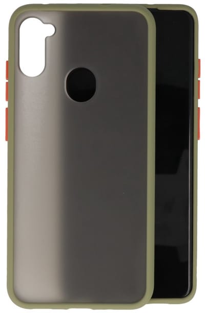Hoesje Geschikt voor de Samsung Galaxy A11 - Hard Case Backcover Telefoonhoesje - Groen