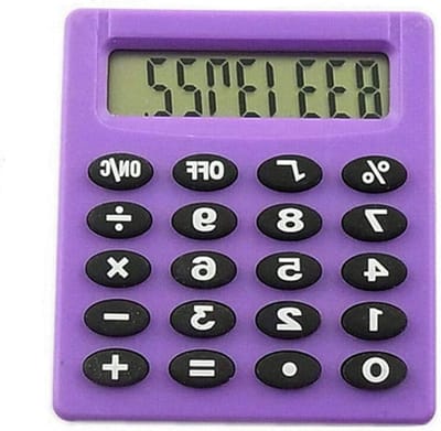 Mini Rekenmachine - Zakrekenmachine Basis - Dagelijkse Berekeningen - 8 Cijfer LCD - 50x45x8mm - Paars