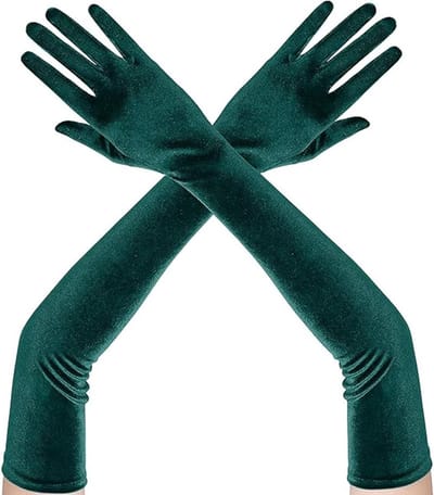Elegante lange fluwelen handschoenen voor dames - Perfect voor carnaval, feesten en Halloween kostuums