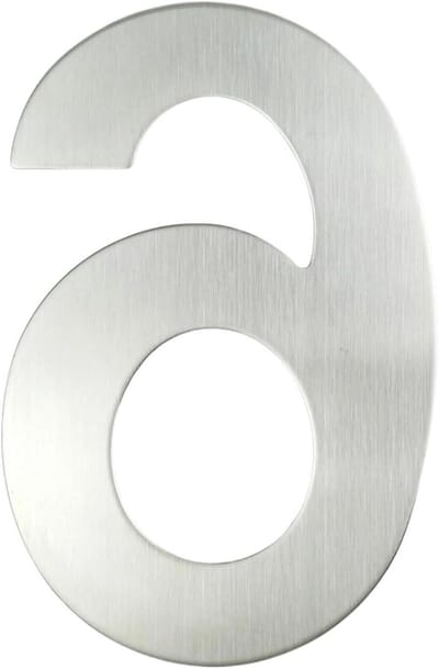 Huisnummer Plaat - Adres Nummer - Huis Herkenning - Drijvend Effect - 20 cm - Zilver