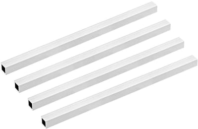 Dailygoods- Aluminium Buizen 6063 - 4 Vierkante Buizen - 15mm x 15mm x 1mm Wanddikte - 300mm Lengte - Duurzaam en Corrosiebestendig - Aluminium Profielen