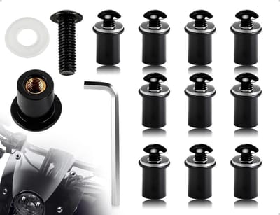Bevestigingsschroeven M5 x 16 mm van aluminiumlegering voor motorfiets reparatie en vervanging, zwart en duurzaam