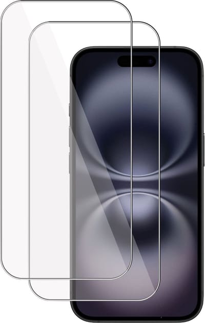 2x Screenprotector geschikt voor Apple iPhone 16 Screenprotector – Gehard Glas - Proteqt+