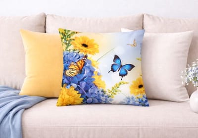 Butterfly Dreams Collection Kussenhoes - Vlinders - Bloemen - Sierkussenhoes - 45x45 cm