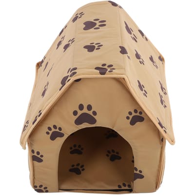 Huisdierhuis Opvouwbaar Bed Kleine Voetafdruk Huisdierbed Tent Puppy Kat Verwijderbaar Wasbaar HuisBruin bruin