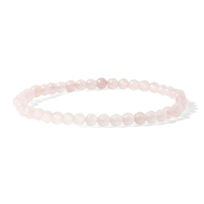 Bixorp Gems Rozenkwarts Edelsteen Armband 4mm - Edelstenen Kralenarmband - Spiritueel Cadeau - 18cm