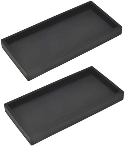 carmdering - 2 Stuks Silikonen Dienblad - Badkamer Organizer Blad - Countertop Tray - Waterdicht Ontwerp - Antislip Functie - Premium Silicone - Duurzaam Materiaal - Veelzijdig Gebruik