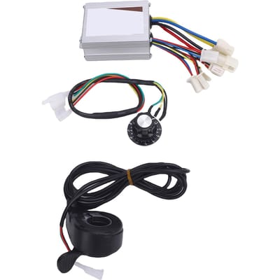 Kit Contrôleur de Moteur de Vélo Électrique 48V 500W Accélérateur au Pouce Limiteur de Vitesse Universel pour Électrique white
