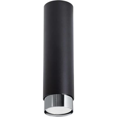Sollux Lighting Plafondlamp Nero - GU10 - zwart/chroom - staal - 22.5x6x6cm