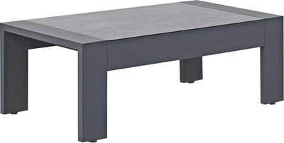 Loungetafel Fosega 110x60cm | Matt Black | Aluminium & Keramiek