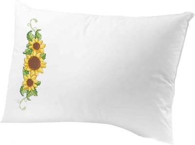 LEISURE ARTS Kussenhoes Borduurpakket Zonnebloem - DIY pakket volwassenen - Kussensloop - 51x66cm