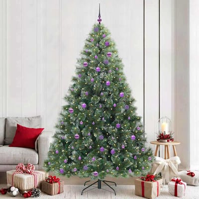 vidaXL - Kunstkerstboom - met - 300 - LED - met - standaard - Groen - 240 - cm - PE - en - PVC