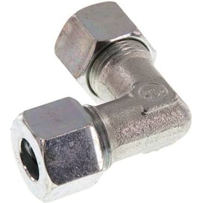 12S Verzinkt Stalen Elbow 90deg Snijring 630 Bar DIN 2353