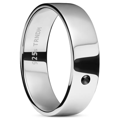 Adrian 925 Sterling Zilveren Ring met Zwarte Zirconia