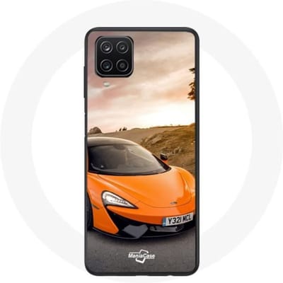 Hoesje - McLaren - Samsung Galaxy A12 - Oranje - Flexibel - Sportief oranje