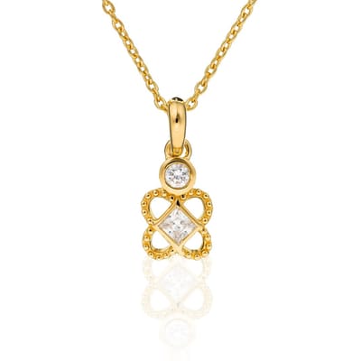 Orphelia Dames 925 Sterling Zilveren Ketting met Hanger - Goud ZH-6032/2