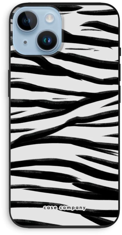 Case Company® - Hoesje geschikt voor iPhone 14 hoesje - Zebra pattern - Biologisch Afbreekbaar Telefoonhoesje - Bescherming alle Kanten en Schermrand