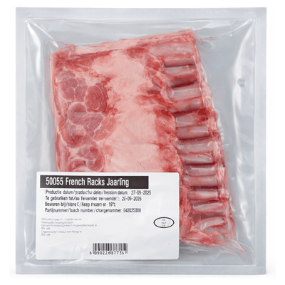 Horeca Vleescentrum Diepvries Lamskoteletten - 420 g Diepvriesvlees, diepgevroren lamsvlees voor een perfecte bereiding.