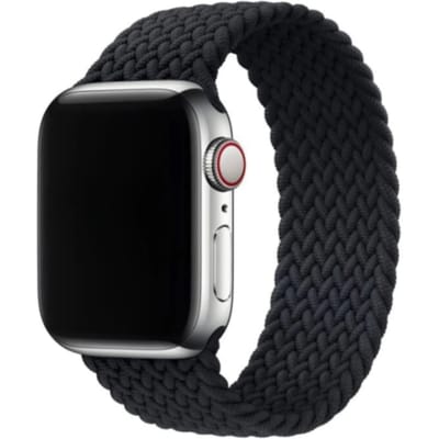 2+1 | Apple Watch Bandje - Nylon - Gevlochten Solo - Zwart