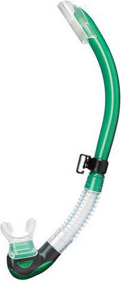 TUSA Platina II Hyperdry – Premium snorkel met Hyperdry-systeem en hypoallergene siliconen mondstuk – Lichtgroen/Transparant – SP-170 EG