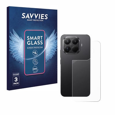 3 Stuks Savvies Screenprotector - geschikt voor Xiaomi 15T Pro (Achterkant) - beschermfolie glas transparant