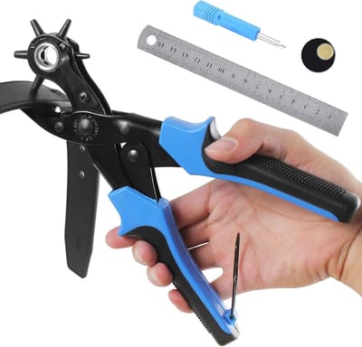 PromoHome Professionele Perforator Set - 6 maten gatenponser voor leer en materialen