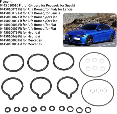 Dailygoods- Reparatieset Hogedrukbrandstofpomp - O-ring - Rubber - Vervanging - Compatibel met Lancia/Iveco - Artikeltype 0445010002 - Afdichtset
