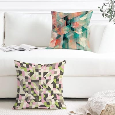Sofakussenhoezen - Kussenhoezen Bank - Decoratie Huis - Waterdicht Fluweel - 65 x 65 cm - Kleur 2