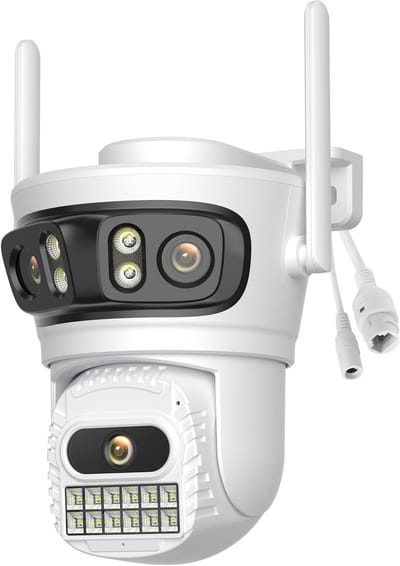Buiten bewakingscamera 3-in-1 met 360 graden zicht en kleurennachtzicht