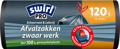 Swirl Vuilniszakken Pro Extra stevig 120 liter 12 stuks