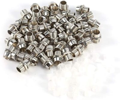 LED Houders - 50 Stuks Zilverkleurige 5mm LED Houders voor Paneelweergave met Draadmontage, Maat 8mm