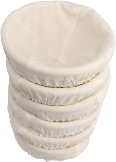 Rijsmandjes Brood - Bakvormen Rotan - Ambachtelijk Brood Bakken - Natuurlijk Rotan Materiaal - 6 Stuks 13CM - Natuurlijk