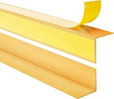 Zelfklevende PVC Hoekprofiel Randbescherming 30x30mm - 2 Meter - Goud Kleur