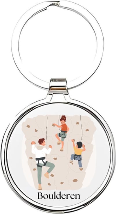 Akyol - boulderen Sleutelhanger - Sport - muurbeklimmers - muurklimmen - boulderer - sport - sportliefhebber - extreme sport - bergbeklimmen - boulder - muurbeklimmer - muurbeklimster - 4 x 7,5 CM
