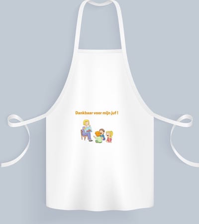 Akyol - dankbaar voor mijn juf Keukenschort - Juf - leraressen - verjaardag - cadeautje voor juf - juf artikelen - kado - geschenk - gift - verjaardagscadeau - juffendag - 82 bij 71 cm