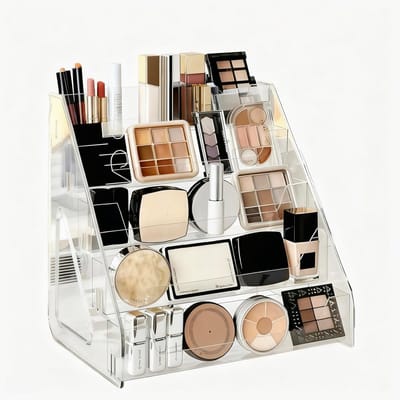 Transparante Acryl Lipstick Organizer met 5 Compartimenten voor Nagellak en Make-up - Ideaal voor Cosmeticaopslag in de Slaapkamer en Lade