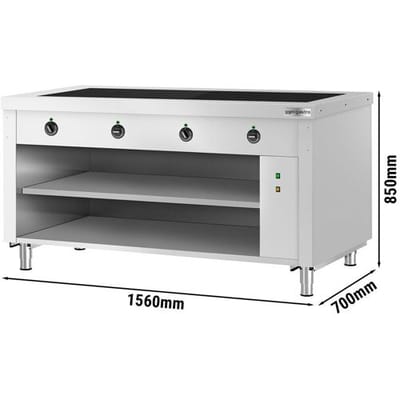 GGM Gastro Buffettheke KOPENHAGEN - 1560mm - mit Warmhalteplatte - Edelstahl
