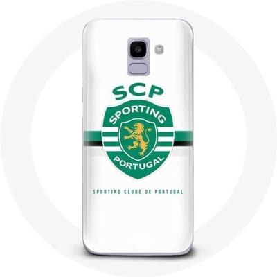 Coque maniacase pour Samsung Galaxy J6 2018 scp sporting portugal fond blanc