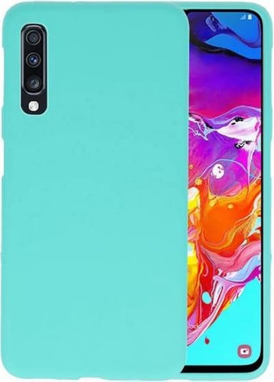 Bestcases Color Telefoonhoesje - Backcover Hoesje - Siliconen Case Back Cover voor Samsung Galaxy A70 - Turquoise