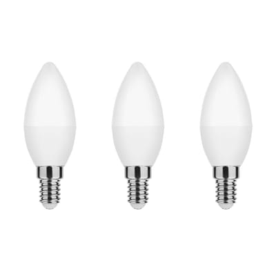 Modee E14 LED Lamp 4.9W - 470lm - 6000K - Daglicht Wit - LED Kaarslamp B35 - Vervangt 40W Halogeen Gloeilamp - 3 stuks