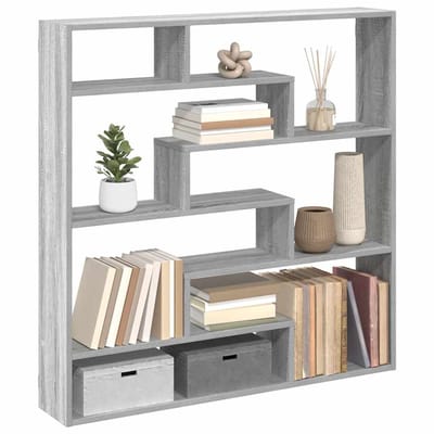 vidaXL - Wandschap - kubus - 7 - vakken - bewerkt - hout - grijs - sonoma - eikenkleurig