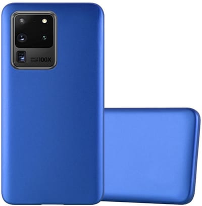 Cadorabo Hoesje geschikt voor Samsung Galaxy S20 ULTRA in METAAL BLAUW - Beschermhoes gemaakt van flexibel TPU silicone Case Cover